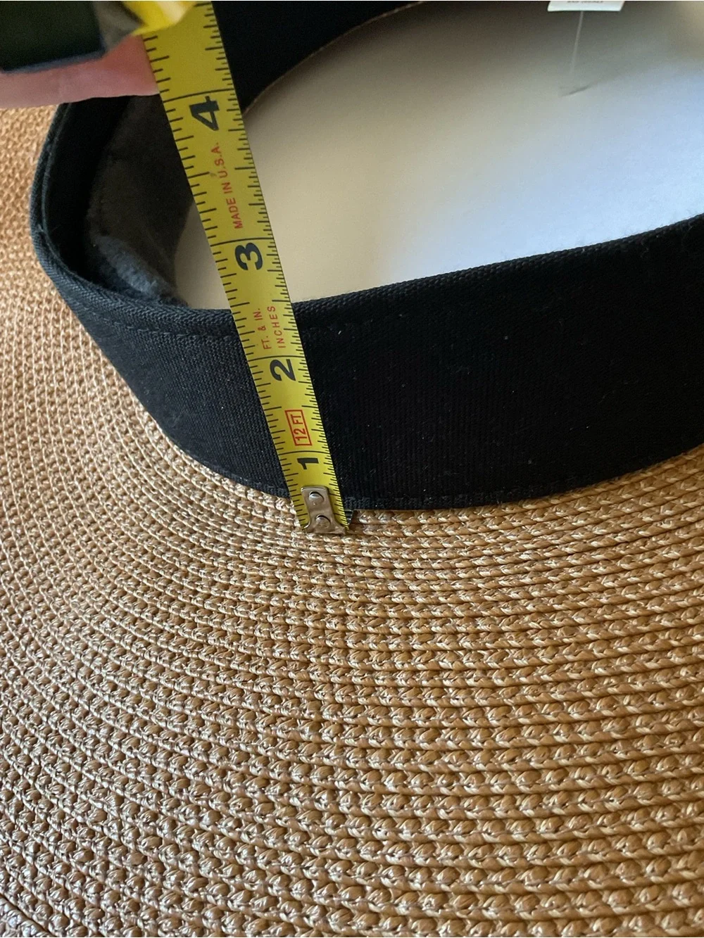ERIC JAVITS SQUISHEE HALO HAT NATURAL/BLACK ONE SIZE ADJUSTABLE NEW NO TAGS - Picture 15 of 16